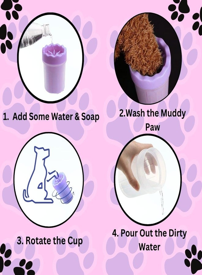 ويستيرن إرا فرشاة تنظيف أقدام الحيوانات الأليفة PawPerfect من ويسترن إيرا: فرشاة سيليكون محمولة 2 في 1 لتنظيف مخالب الحيوانات الأليفة، تنظيف سهل للكلاب والقطط من جميع الأحجام، وداعاً لآثار الأقدام الموحلة (وردي) - Image 2